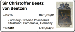 11. Sir Christoffer Beetz von&nbsp;Beetzen